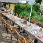 Tischaufbau Biertasting
