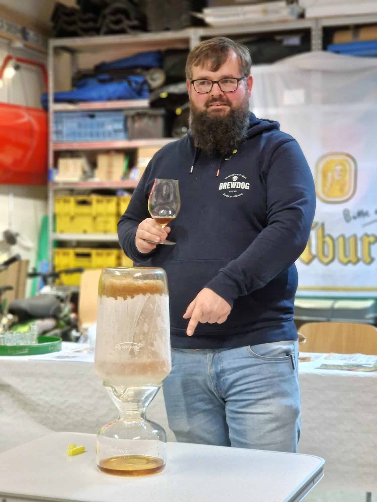 Ein Element für das Tasting, der Eisbock